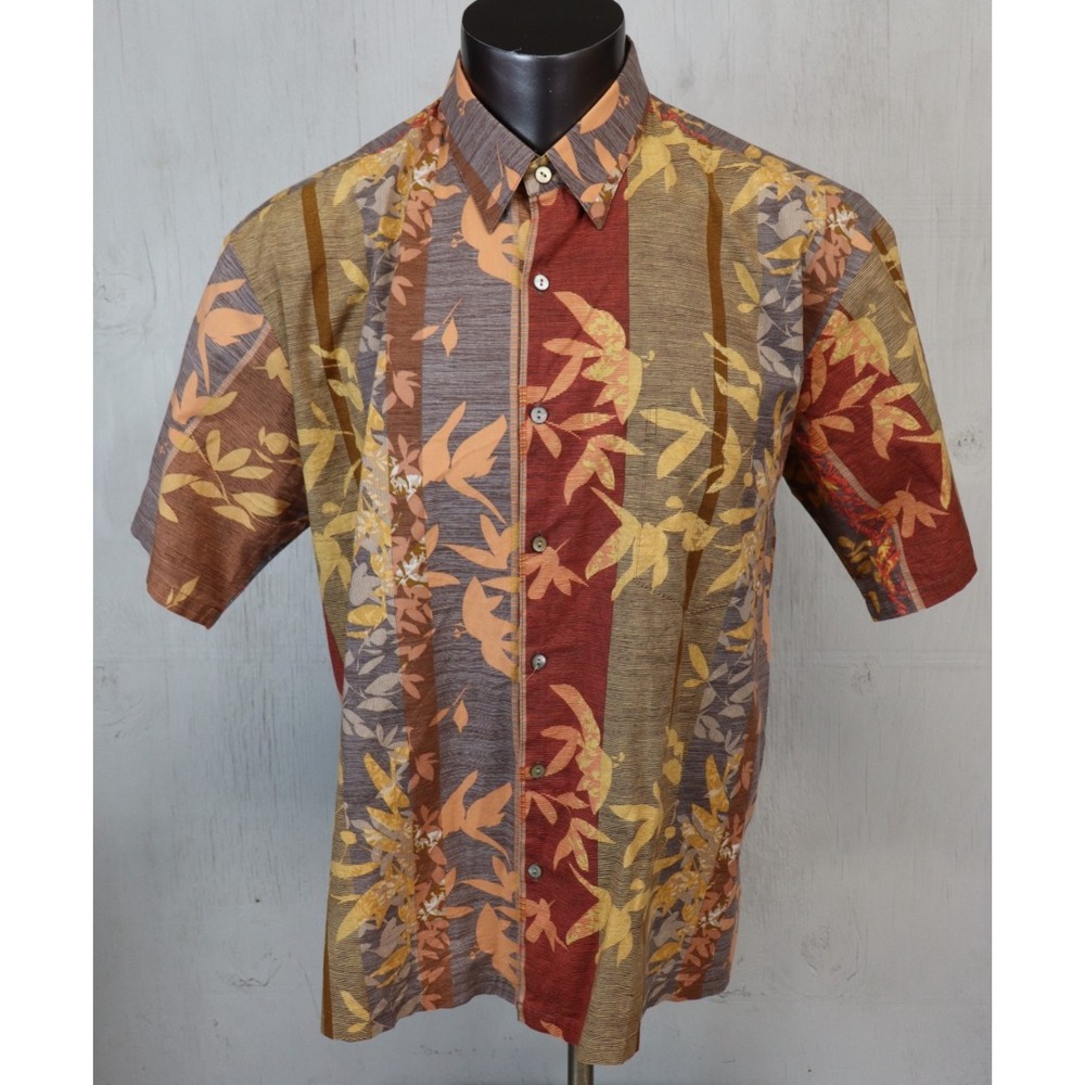 Mens Tori Richard Button Front Shirt Multicolor‎ Size XL Cotton Lawn Floral Fall
